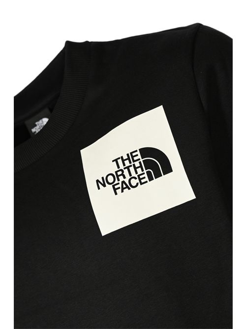 Felpa Fine in policotone con stampa logo Black The North Face | NF0A89EVJK31